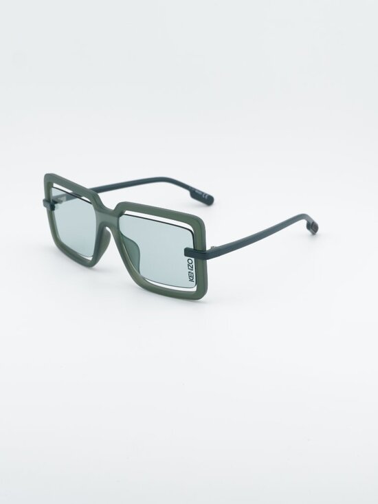 Kenzo KZ40049U 94N Sunglasses Green Square Frame, Green Lenses main image 10